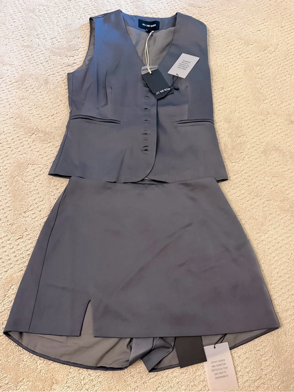 All The Ways Betty Vest & Skirt NWT XS